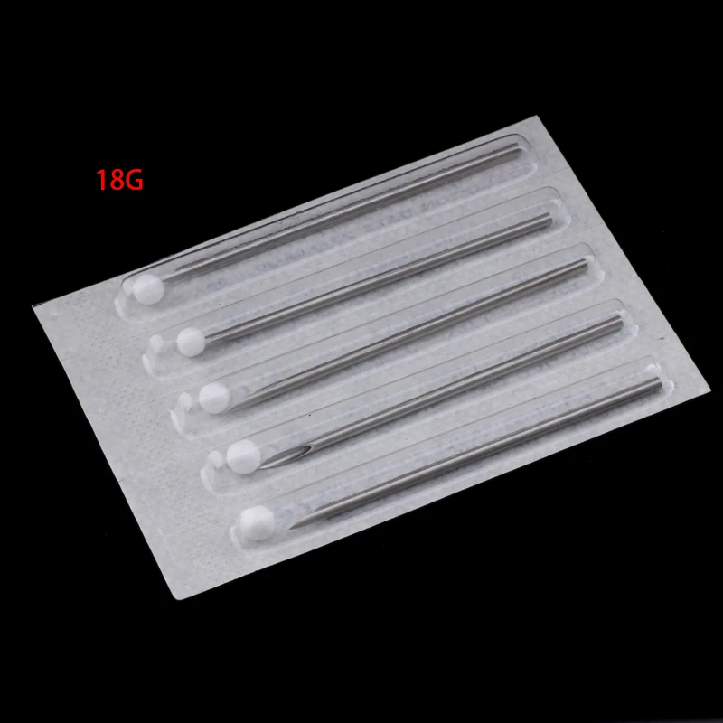 10pcs 12g/14g/16g/18g/20 Disposable Sterile Body Piercing Needles Medical Tattoo Piercing Needles For Navel Nipple Ear Nose Lip