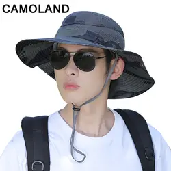 Водонепроницаемый ведро шляпа для мужчин большой широкими полями дышащая пляжная Солнцезащитная шляпка унисекс Открытый УФ-Защита