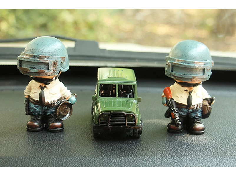  Styling Car Ornaments Game PUBG Trucks Model Playerunknowns Battlegrounds Anti-slip Decor Model Dol