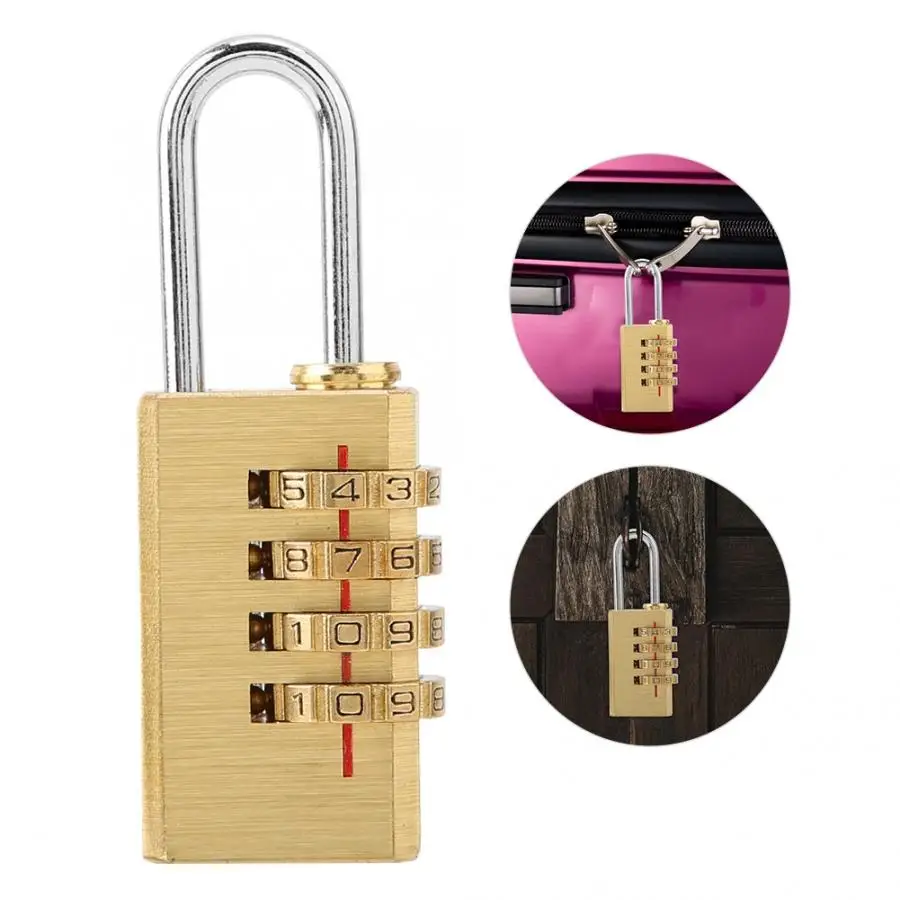 

Luggage Padlock Resettable Digital lock Mini 4 Digits Number Password Copper Code Lock candado cerradura