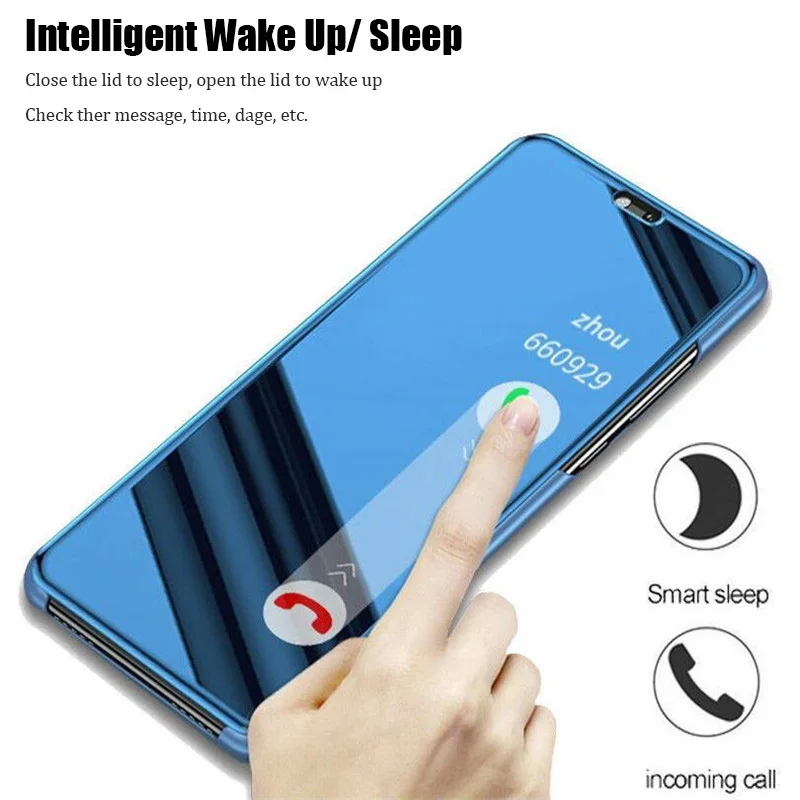 Умный зеркальный флип чехол JONSNOW для Huawei P30 Pro P20 P10 P9 Plus кожаный Mate 9 10 20