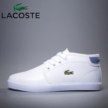 Lacoste/Мужская и женская уличная обувь для скейтборда с высоким берцем, Мужская дышащая женская модная обувь, обувь с мягкой подошвой, спортивная обувь
