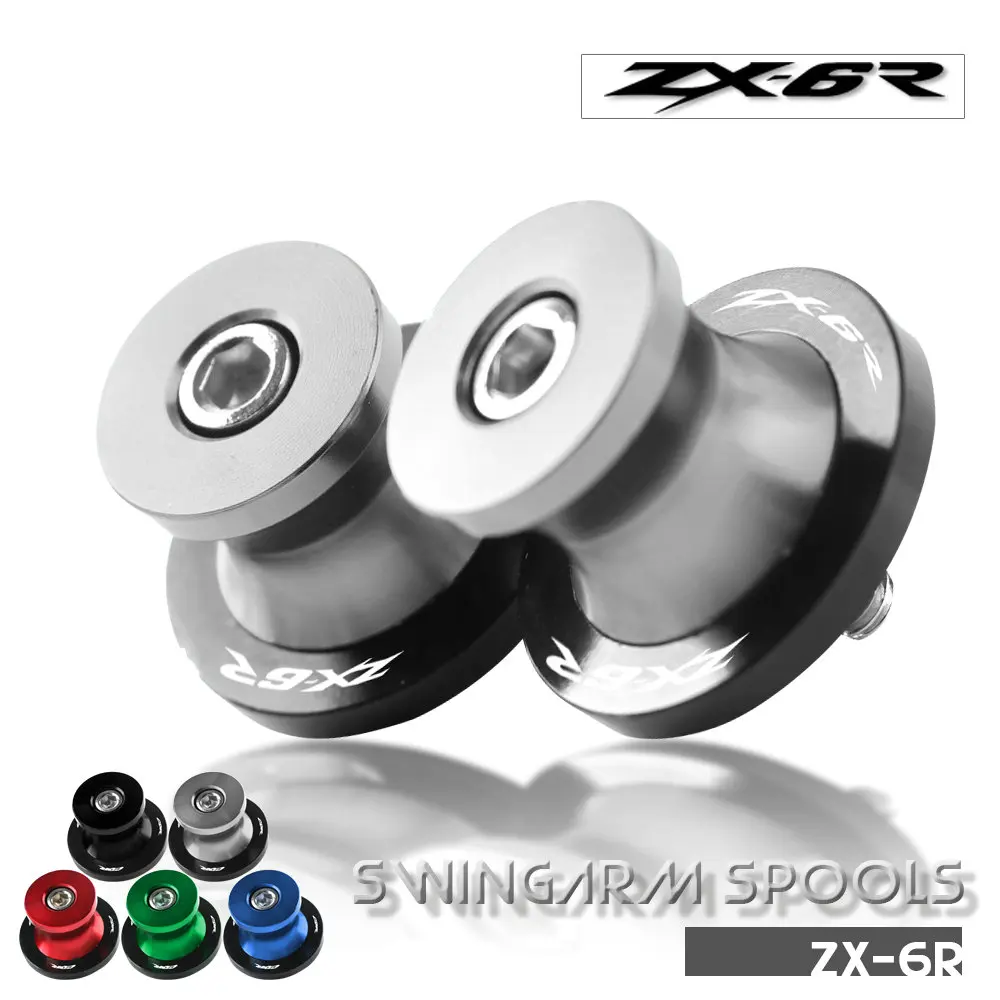 

CNC Swingarm Arm Sliders Spools Screws For KAWASAKI NINJA ZX-6R ZX-636 2013-2019 CNC Aluminum Stand Screws Bobbins