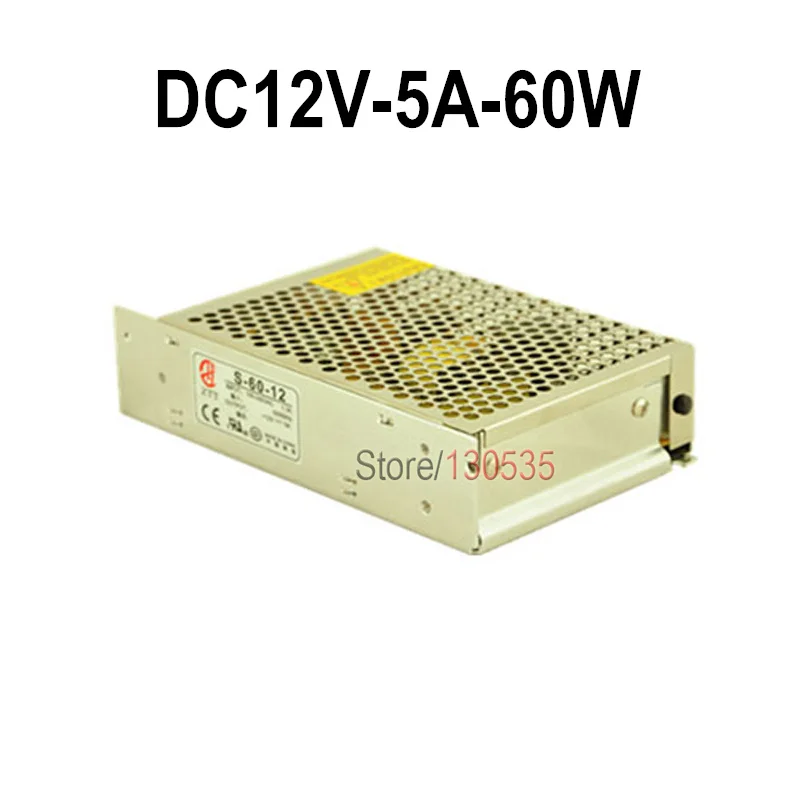12V 5A 60w Switching led DC Power Supply non-waterproof driver for 3528/5050 LED strip light block power HY-12V-5A-1 | Обустройство