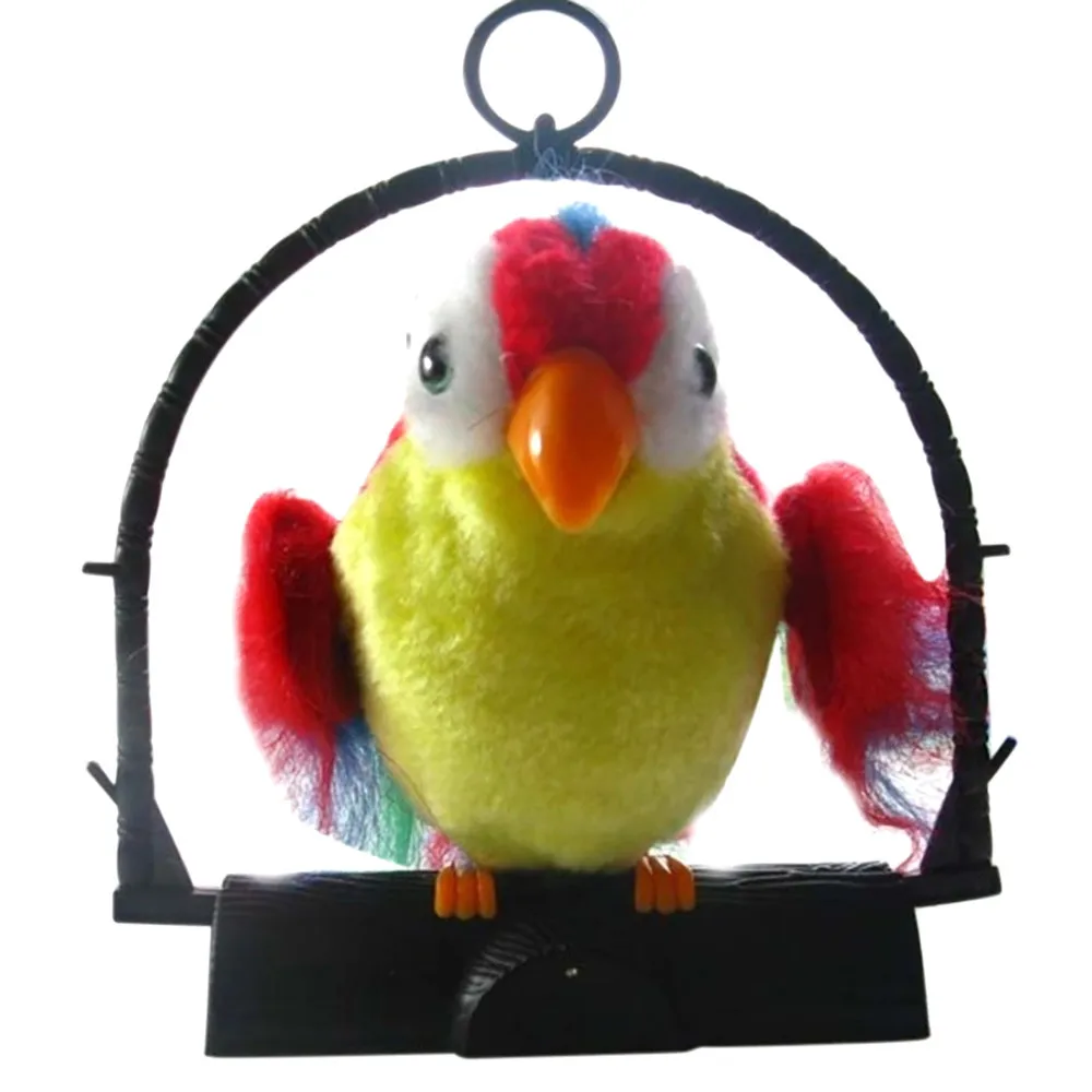 Развевающиеся крылья говорящий попугай имитирует и повторяет то, что вы говорите подарок забавные игрушки для детей без батареи