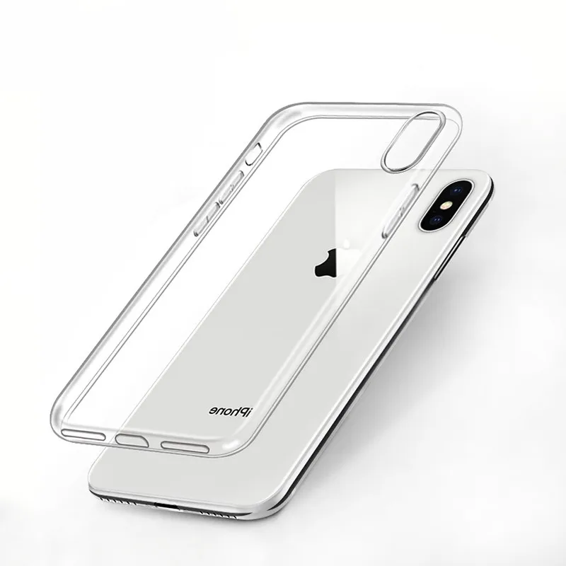 Ультратонкий 0 3 мм ТПУ чехол для iPhone X XS XR Max прозрачный Кристальный Мягкий