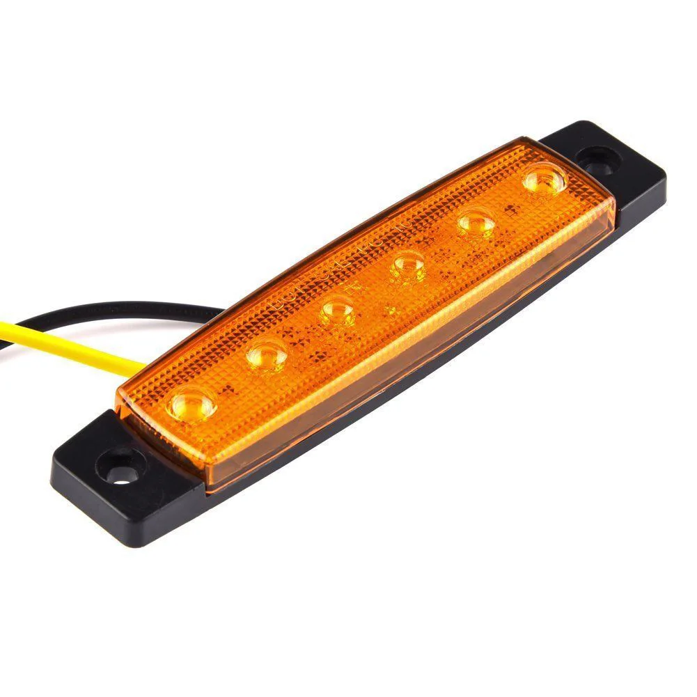 10 шт. 6LED 12В прицеп для грузовика боковые габаритные индикаторы светильник