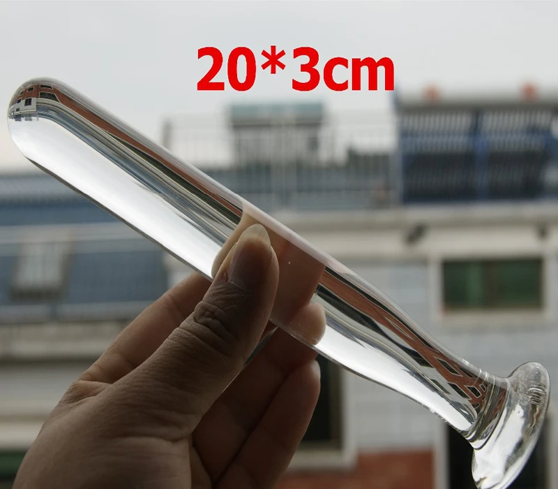 203cm Smooth Mellow Glass Dildoeasy To Insert Fake Penis Anal Butt Plug Female Male Adult