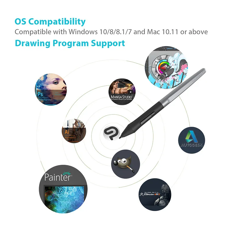 10x6.25 Inch Huion Graphics Tablet Animation Design Drawing H610PRO V2, Digital Tablet Upgrade to H610X Linux Android Compatible 6