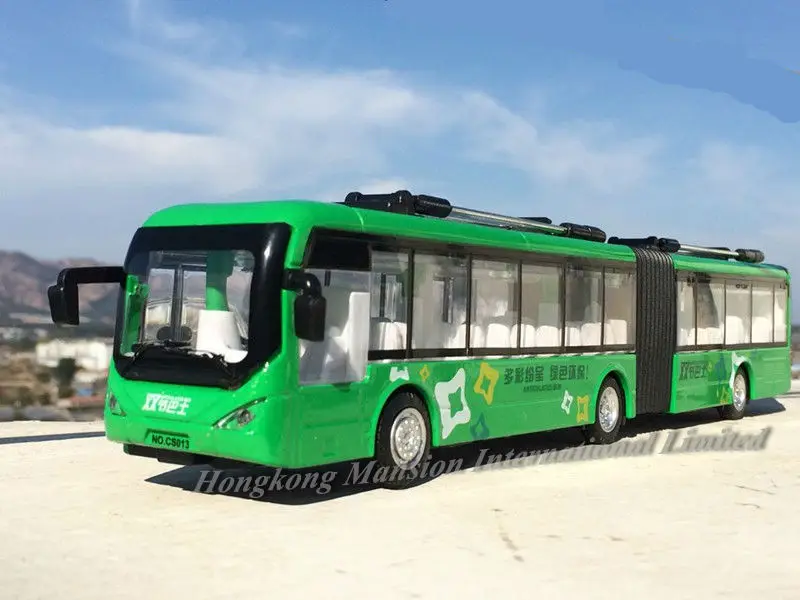 Масштаб 1:32 бинодальный Двухсекционный туристический автобус литый под
