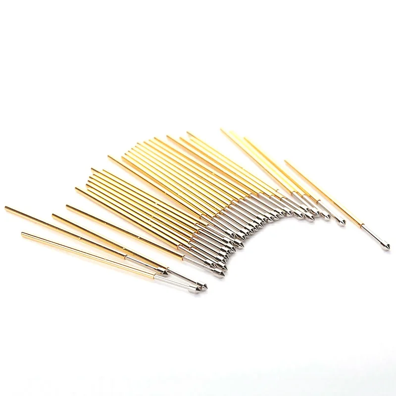 PL75-E2 100Pcs Cone Measurement Current Probe Test Probe 1.02mm Copper Metal Spring Tester Voltage Force Test Probe Home