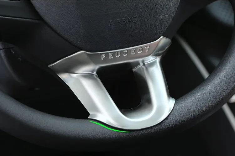 

Color My Life Car Styling Chrome Multifuncte Steering Wheel Protection Trim Sticker For Peugeot 2008 2014 - 2017 Accessories
