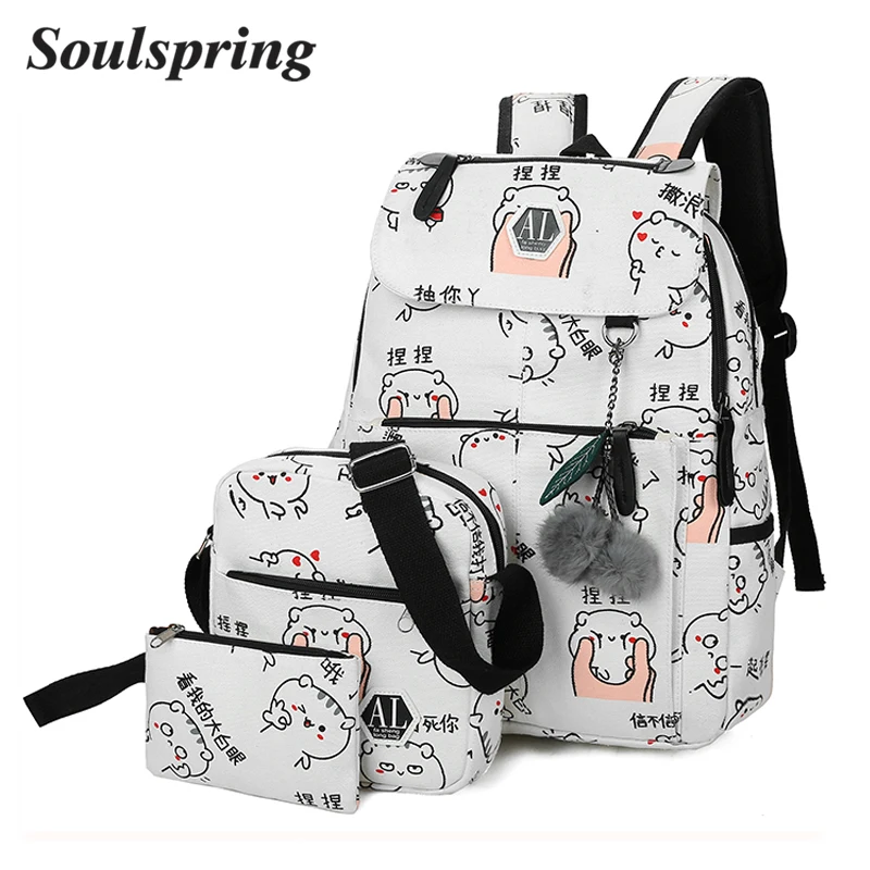

2018 USB Charging Canvas Backpack Women School Backpacks Female Schoolbag For Teenagers Man Student Book Bag Boys Satchel laptop