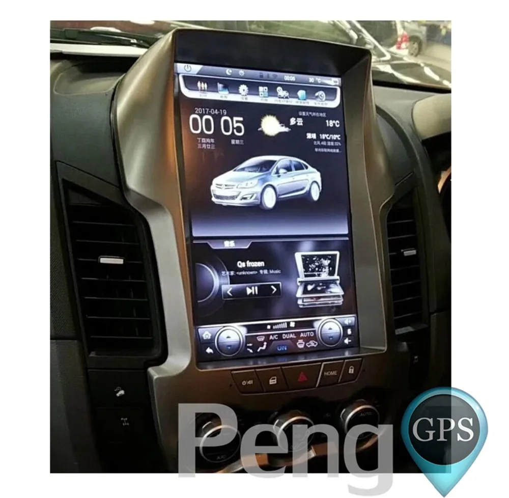 Sale 12.1" Android 6.0 Car GPS Navigation DVD Player for Ford Ranger 2011-2016 IPS Screen 2 Din Tesla Style 1080P Video 1024*600 Unit 2