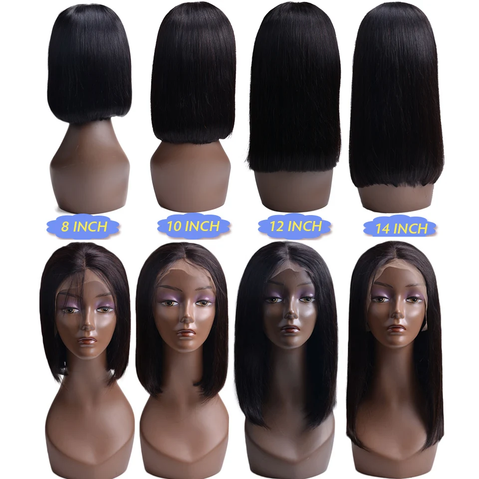 1B-613-Ombre-Blonde-Lace-Front-Human-Hair-Wigs-For-Black-Women-Brazilian-Short-Bob-Straight
