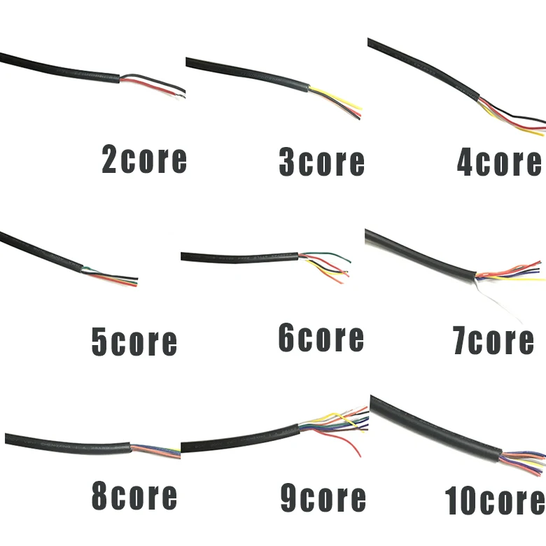 10 м оболочка провода 26AWG оловянный бескислородный медный кабель 2 ядра 3 4 5 6 7 8 9 10 core Diy кабель передачи данных сигнальная линия зарядки