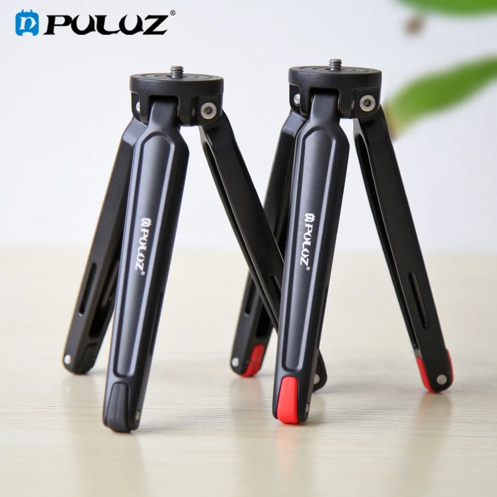 

PULUZ Pocket Mini Metal Desktop Tripod Mount with 1/4 inch to 3/8 inch Thread Adapter Screw for Nikon Canon DSLR Digital Camera