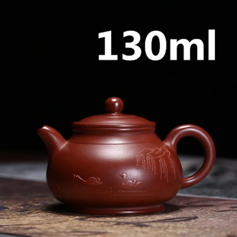 

Teapot Yixing Zisha Clay Teapots Porcelain Teapot Infuser 130ml Pan Hu New Design Famous Handmade Pots Drop Shipping