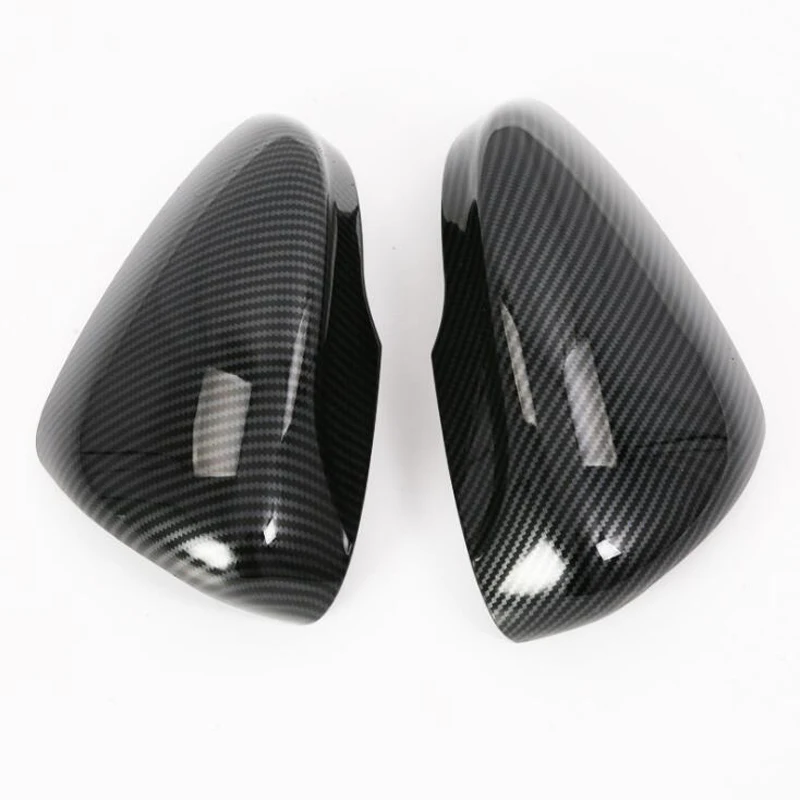 

For Ford Focus Sedan/Hatchback 2019 2PCS Car Rearview Side Mirror Cover Trim Carbon Fiber ABS Chrome Car Styling Accessories