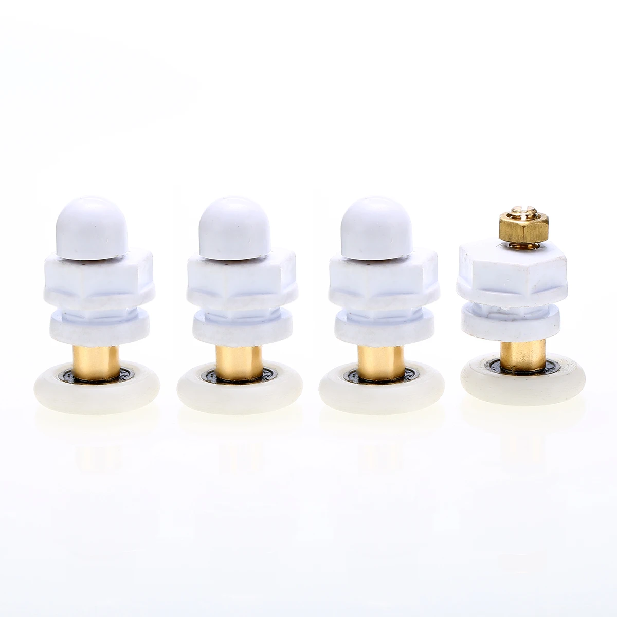 4Pcs/Set 25mm Dia Partiality Shower Bath Door Rollers Runners Wheels Pulleys Long Lasting Easy Glide Rollers