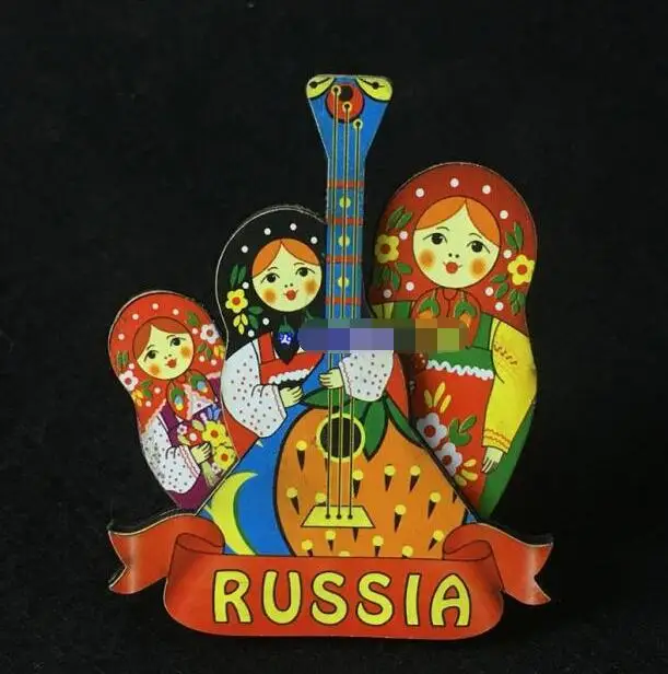 Горячая новейший русский магниты на холодильник, магнитные наклейки s, куклы, москвийские туристические сувениры, деревянные наклейки на доску - Цвет: 1