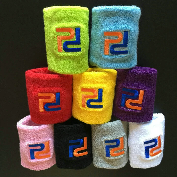 1 pc 8*7.5 cm 100 cotton wristbands sport sweatband hand band for gym