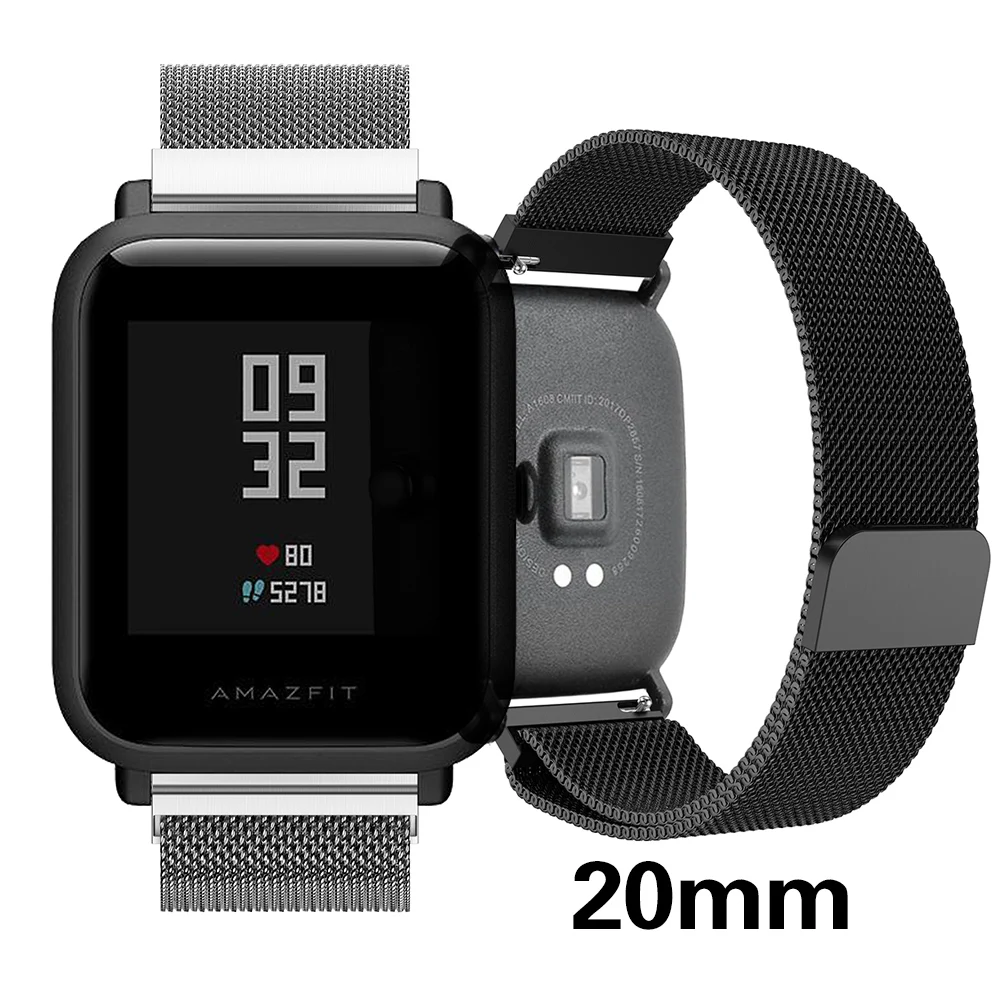 Xiaomi huami Amazfit BIp металлические браслеты из нержавеющей стали сменный Ремешок