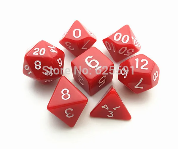 7 шт./лот высококачественные красные кости D4 6 8 10 10% 12 20|dice jewelry|dice bulkdice size |