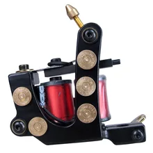 Профессиональная машина для татуировки катушка для тату-пистолета лайнер шейдер черная рамка 10 Обертывания Катушки ручной работы для макияжа тела художника