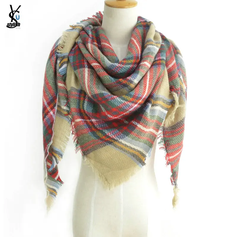 Small Waves Pattern Pashmina Scarf Muffler Ladies Christmas Gift Warm Scarves