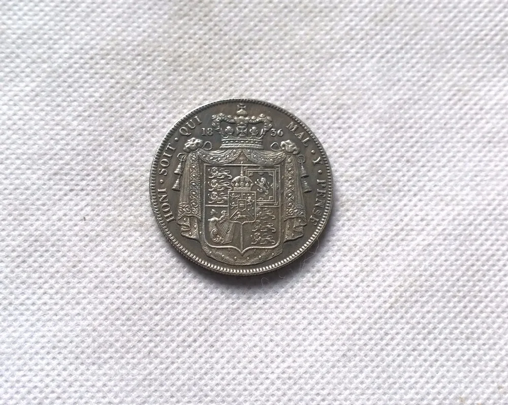 

1836 UK Crown William IV Coin w/COA Coin Silver COPY-replica coins medal coins collectibles