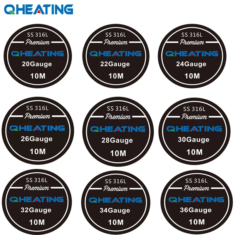 

SS316L20,22,24,26,28, 30,32,34,ga10M/ROll Resistance Wire forECigs RDA homothermal Heating Wires DIY Vaporizer Coil Tools