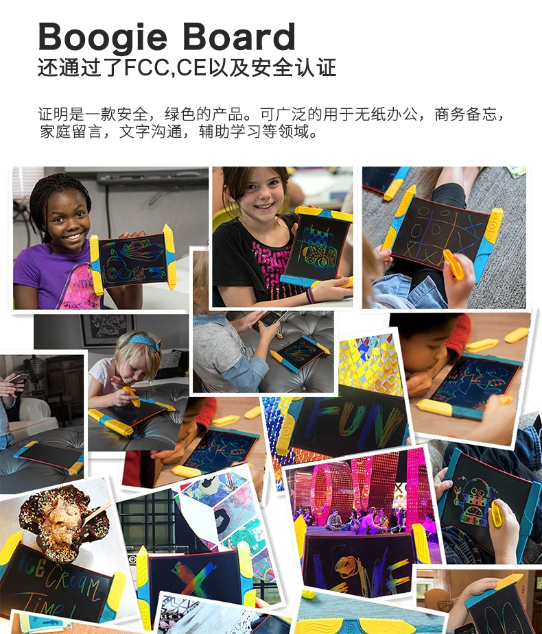 Американская детская электронная чертежная доска, ручная роспись, нарисованная доска, ЖК-дисплей, цвет радуги