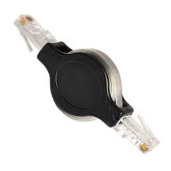 

Retractable Ethernet LAN RJ45 Internet Network Patch Cable Black For Computer Router Cable Ethernet 1m 3.28ft