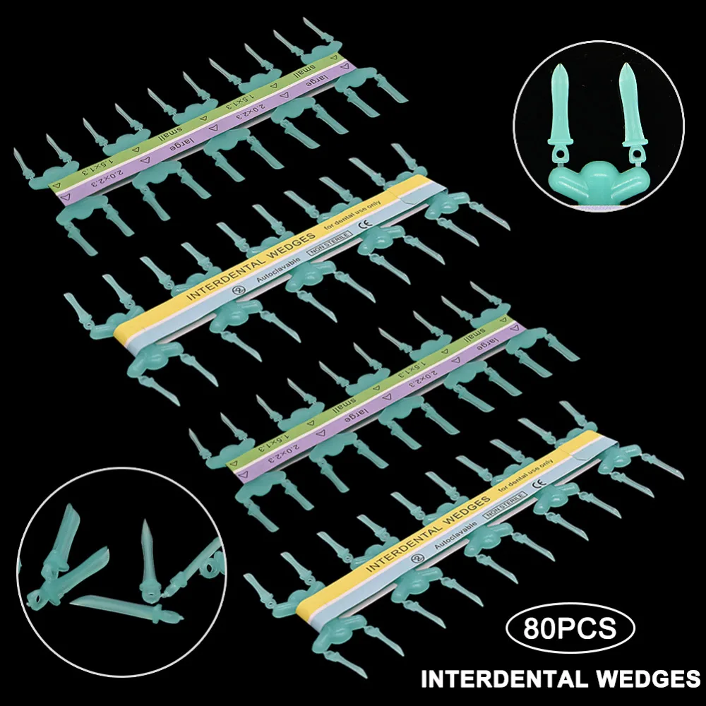 80 шт. стоматологические пластиковые межзубные клинья матрицы клинья Matrice клинья Пластиковые Стоматологические Инструменты Стоматологические материалы L/M/S/X-S