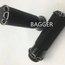 Новые все черный 1 пара мотоциклов Алюминий Руль управления для мотоциклов Штыри для Harley электронная модель мотоциклы ручка Ручки рулевые для мотоциклов