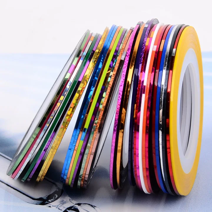 

30pcs Mixed Colors Nail Rolls Striping Tape Line DIY Nail Art Tips Decoration Sticker Nails Care Gel Polish Decoration