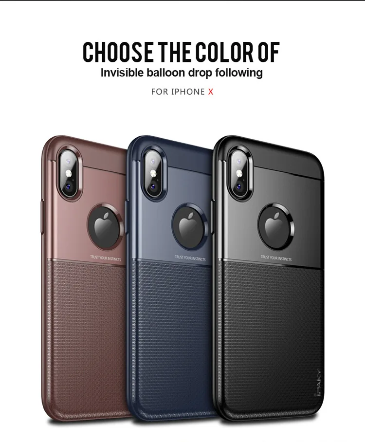 50 шт./лот Бесплатная доставка ipaky бренд PC + TPU силиконовый чехол для iphone X/для 10 |