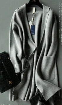 2016 New Arrival 100% Pure Wool Real Cashmere Blend Coat Long Sweater TFP730