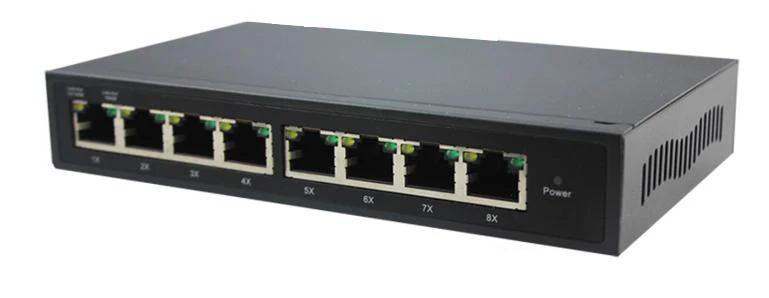 24 V 8-Порты и разъёмы полный гигабитный управляемый коммутатор PoE