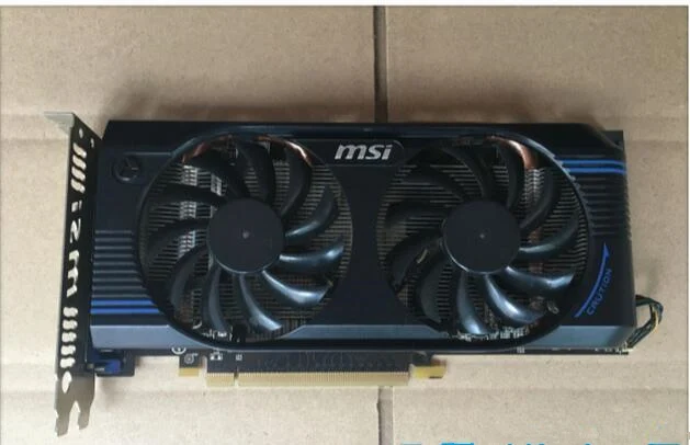 Used original for MSI N560GTX 1G 192bit DDR5 dual fan heat pipe cooling graphics card