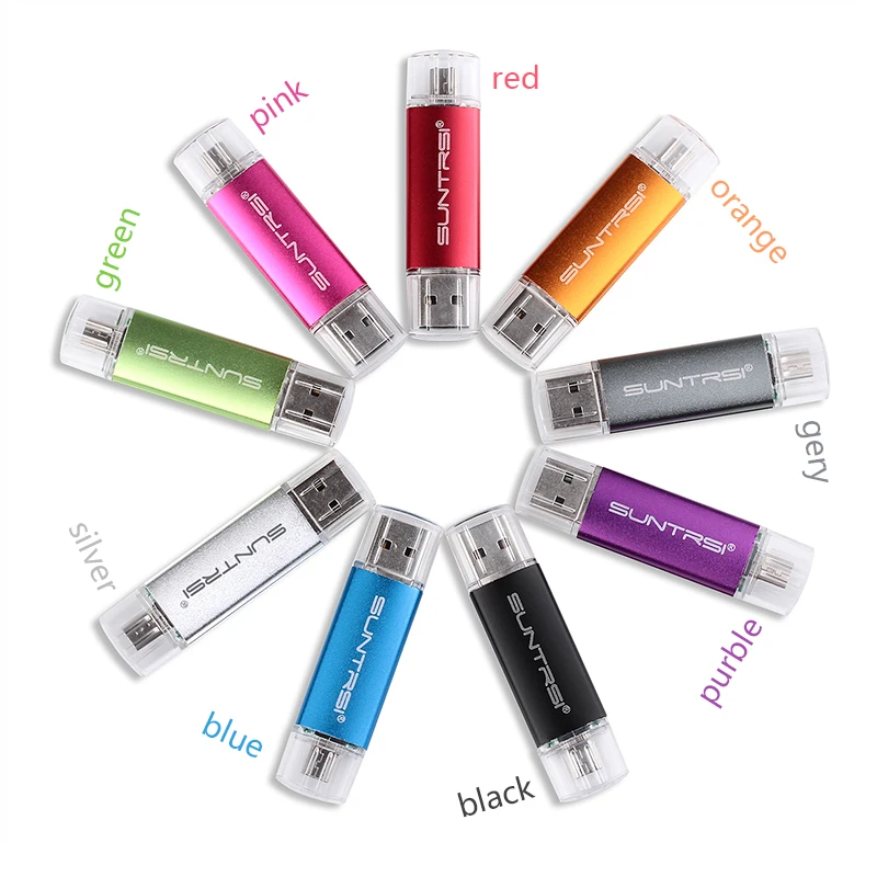 Suntrsi OTG Flash Drive 4gb 8gb 16gb Pen Drive 64gb USB Flash Drive Real Capacity Memory Stick High Speed USB2.0 Flash Free Ship