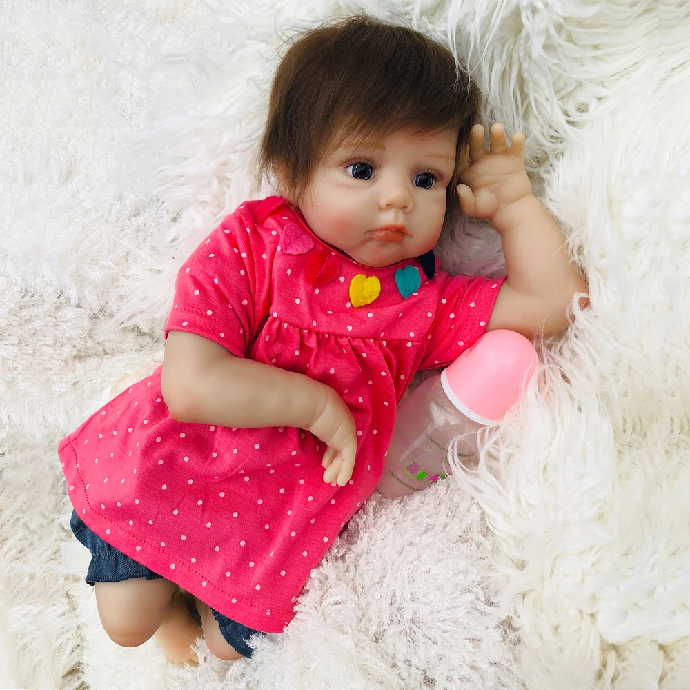 Кукла Bebes reborn 50 см куклы для маленьких девочек мягкие силиконовые bebe Bonecas Reborn realista