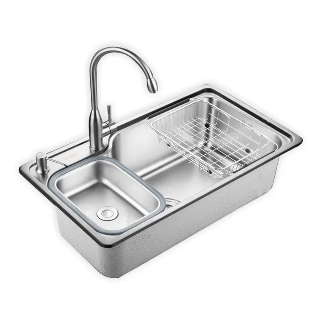 Oversize 304 Stainless Steel Kitchen Sink Increase Thickness Single Oversize 304 Stainless Steel Kitchen Sink Increase Thickness Single Basin Washing Dishes Container For