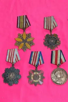 

5PC Vintage Old China Chinese Officer ManChuKuo Military Award Memorial Medal