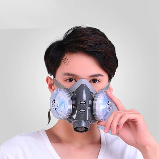 New Half Face Gas Mask With Anti fog Glasses N95 Chemical Dust Mask