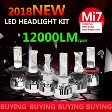 Kit canbus 55w 12000lm turbo led h7 h8 h11 carro farol lumiedzes chips 9005 hb3 9006 hb4 automoveis drl luzes de nevoeiro