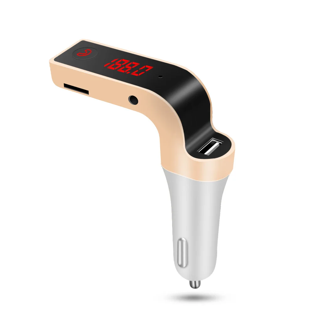 Wireless Car Bluetooth Aux Fm Transmitter Handsfree Bluetooth MP3 Audio Player FM Modulator Bluetooth Car Kit TF USB Charger New (9)