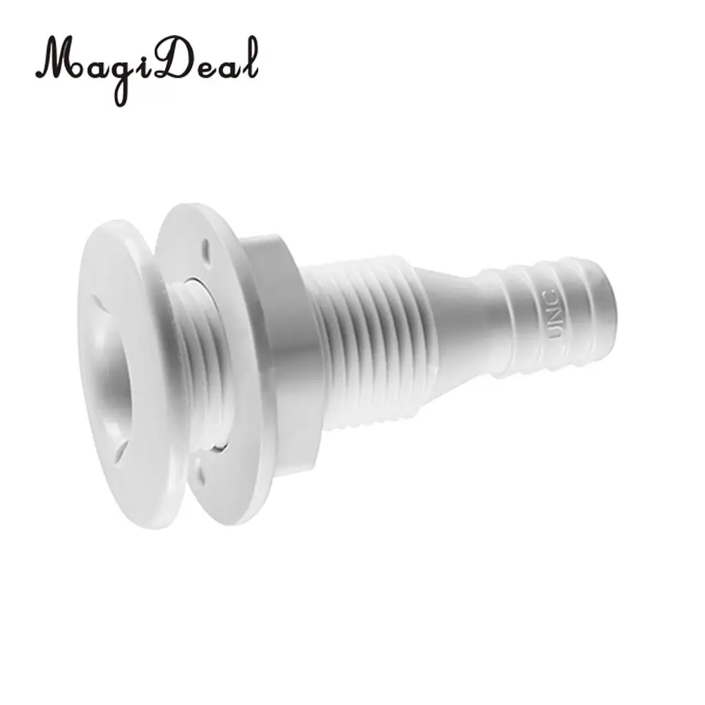 MagiDeal 1Pc Plastic Thru-Hull Bilge Pump & Aerator Hose Fitting for Marine Fishing Kayak Canoe Boats Dinghy Yacht Acce 5 Sizes