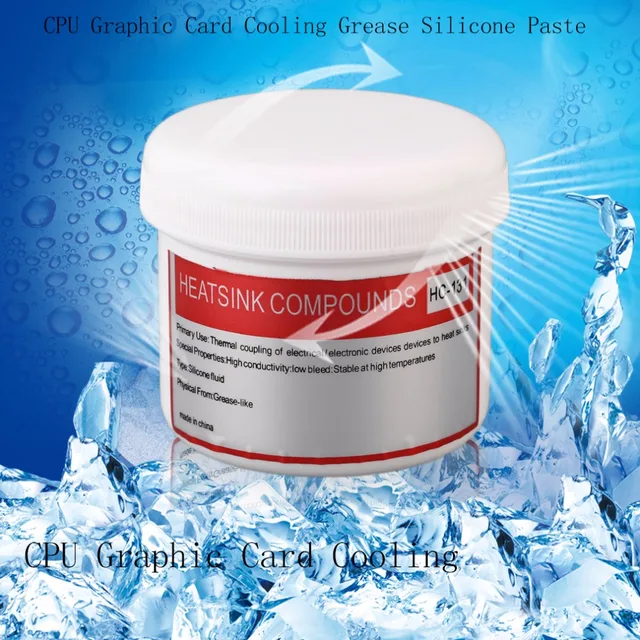 Best Price 1 Pc 100g White Heat Sink Compound CPU Graphic Card Cooling Grease Silicone Paste New